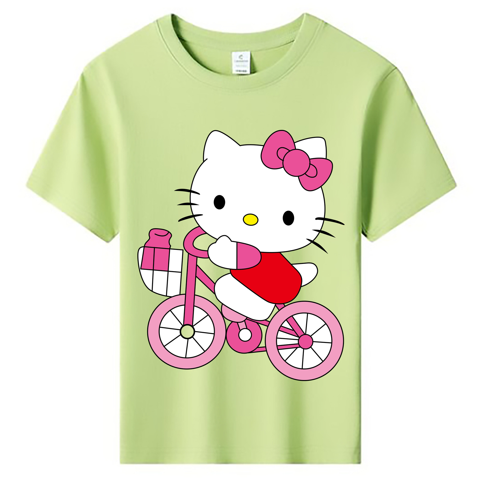 （画像用） Hello Kitty ハローキティ 綿100％キッズTシャツ（フロントプリント）